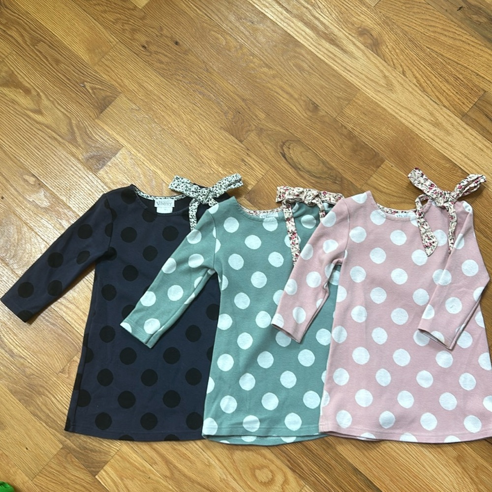 Set of 3 Girls Mary Dress Love Henry